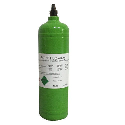 Refrigerant R407C 1Lit / 850g 1/4" SAE refillable